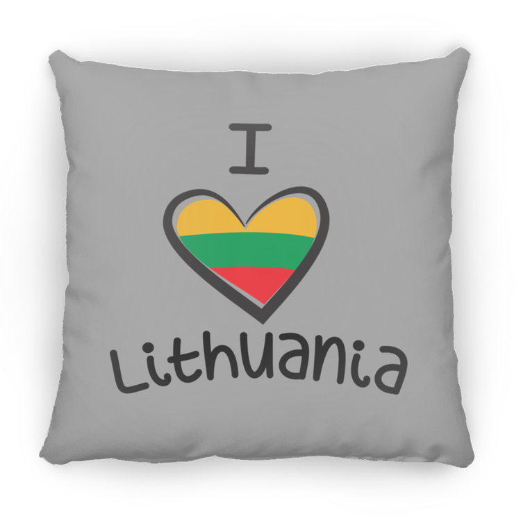 I Love Lithuania - Large Square Pillow