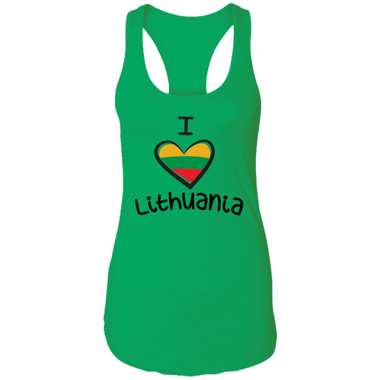 I Love Lithuania - Women's Next Level Racerback Tank