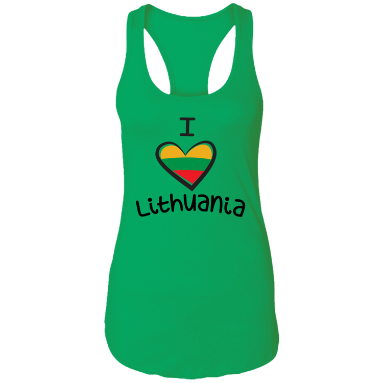I Love Lithuania - Women's Next Level Racerback Tank