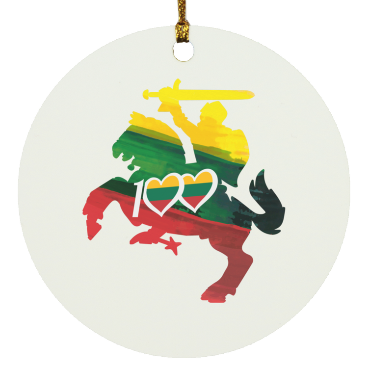 Lithuanian Knight 100 - MDF Circle Ornament