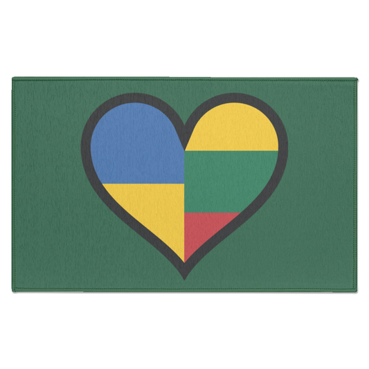 Lithuania Ukraine Heart - Indoor Doormat