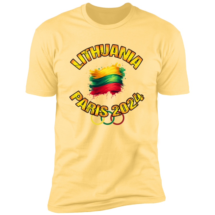 Team Lithuania 2024 Olympics - Men's Next Level Premium Short Sleeve T-Shirt