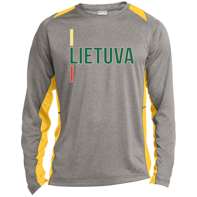 Lietuva III - Men's Long Sleeve Colorblock Activewear Performance T
