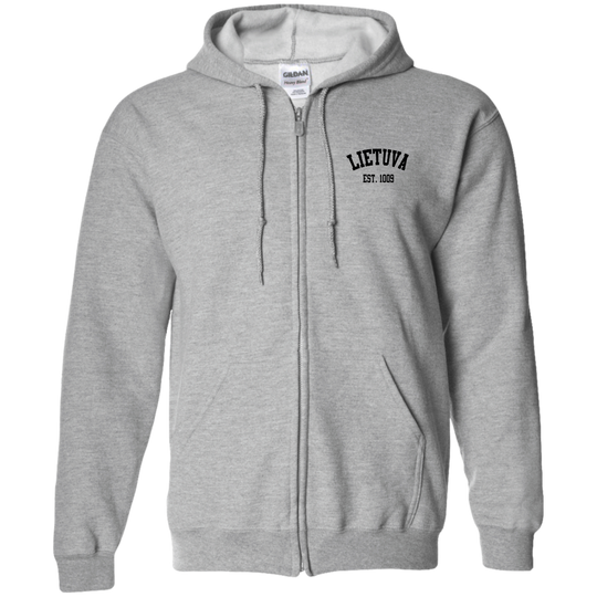 Lietuva Est. 1009 - Men's Basic Full-Zip Hoodie