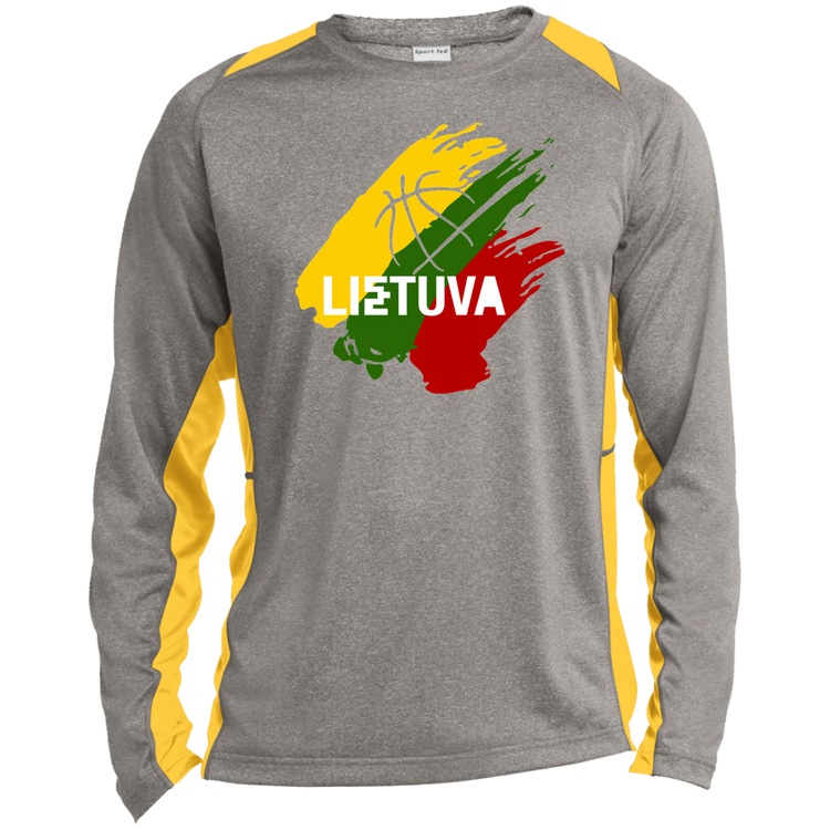 Lietuva BB - Men's Long Sleeve Colorblock Activewear Performance T