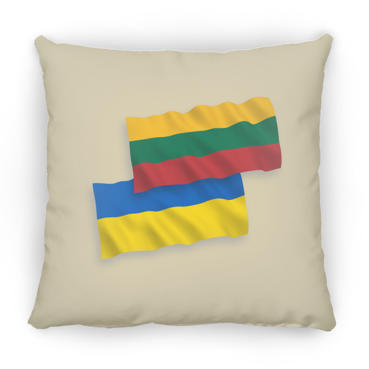 Lithuania Ukraine Flag - Large Square Pillow