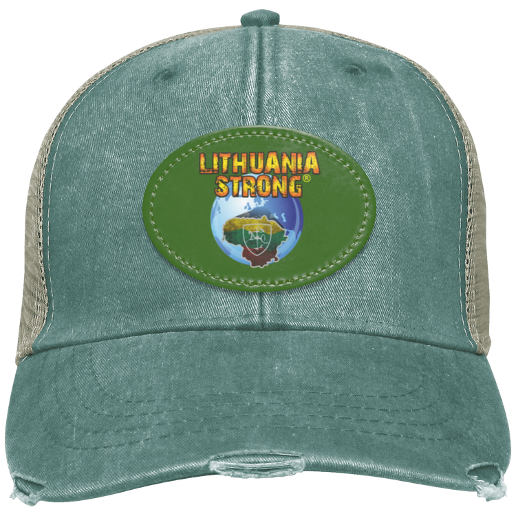 Lithuania Strong - Distressed Ollie Cap - Oval Patch