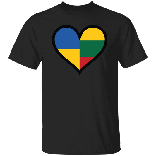 Lithuania Ukraine Heart - Men's Classic Short Sleeve T-Shirt
