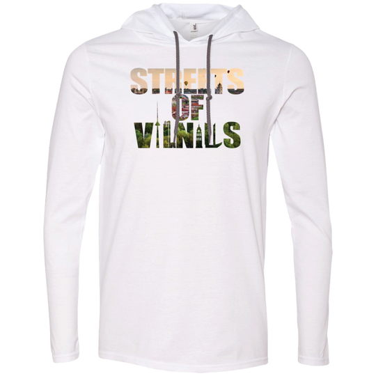 Streets of Vilnius - Men's Lightweight T-Shirt Hoodie Regular price $32.50