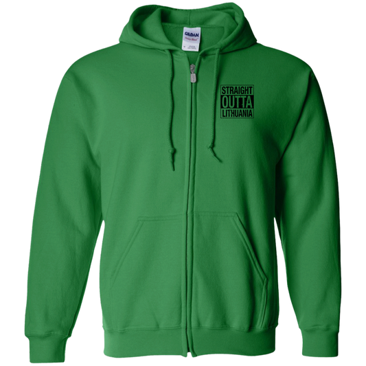 Straight Outta Lithuania - Men's Basic Full-Zip Hoodie