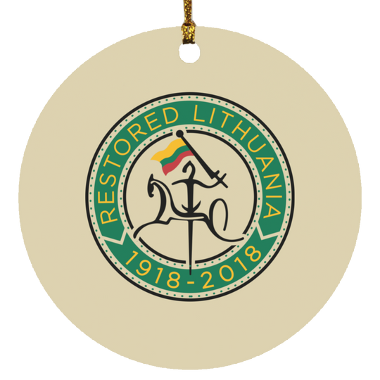Vytis Restored - MDF Circle Ornament