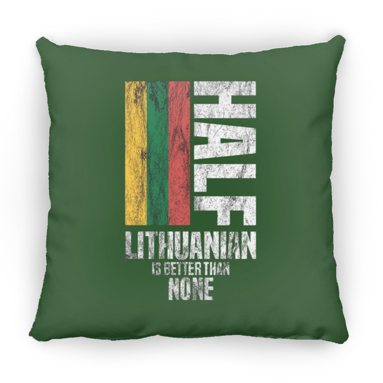 Half Lithuanian - Large Square Pillow