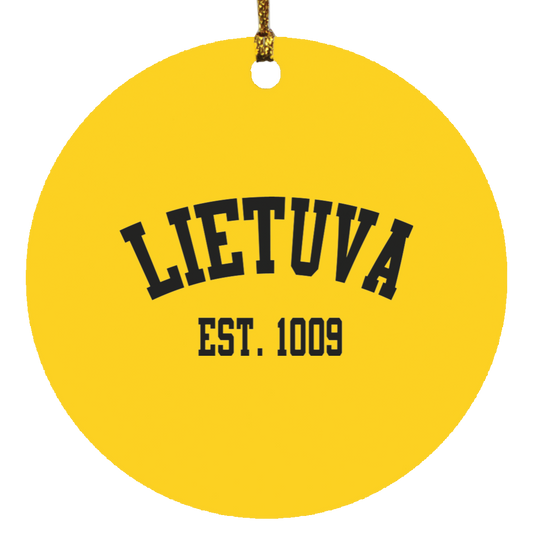 Lietuva Est. 1009 - MDF Circle Ornament