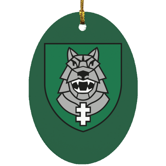 Gelezinis Vilkas - MDF Oval Ornament