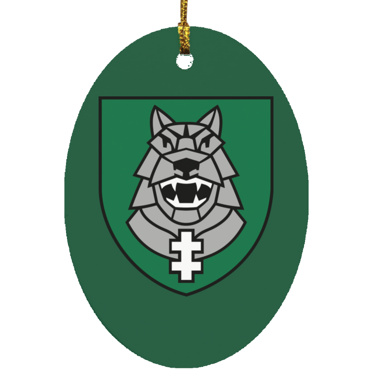 Gelezinis Vilkas - MDF Oval Ornament