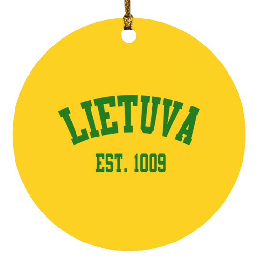Lietuva Est. 1009 - MDF Circle Ornament