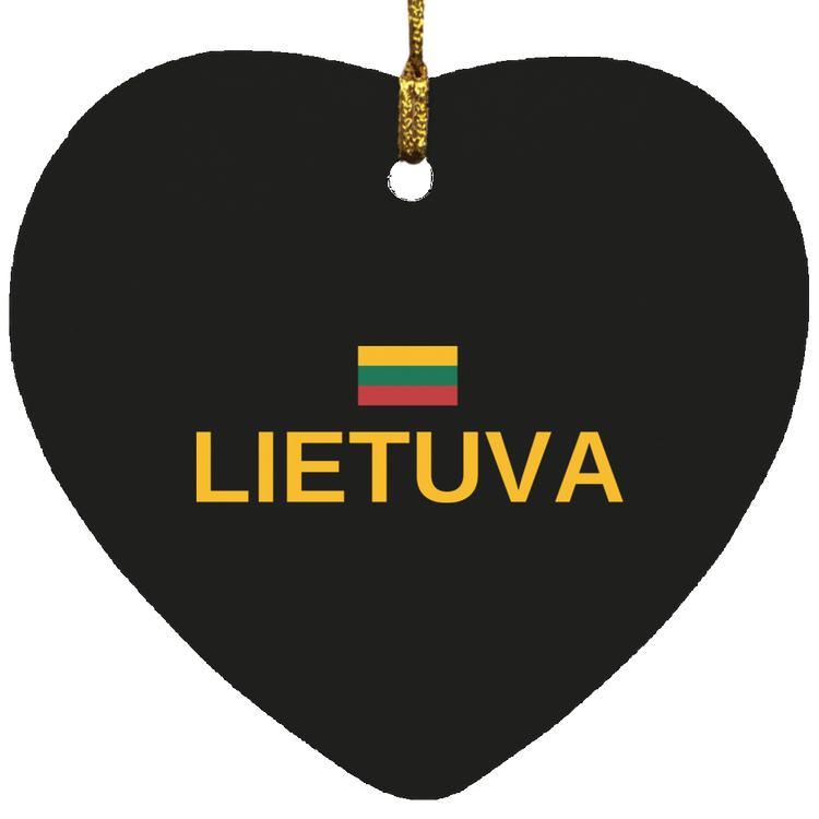 Lietuva - MDF Heart Ornament