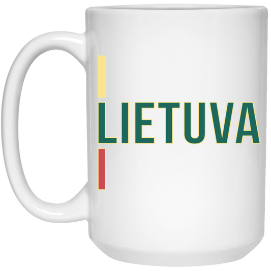 Lietuva - 15 oz. White Ceramic Mug