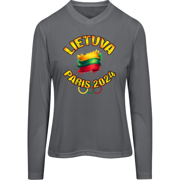 Team Lietuva 2024 Olympics - Women's Long Sleeve Activewear Moisture Wicking Tee