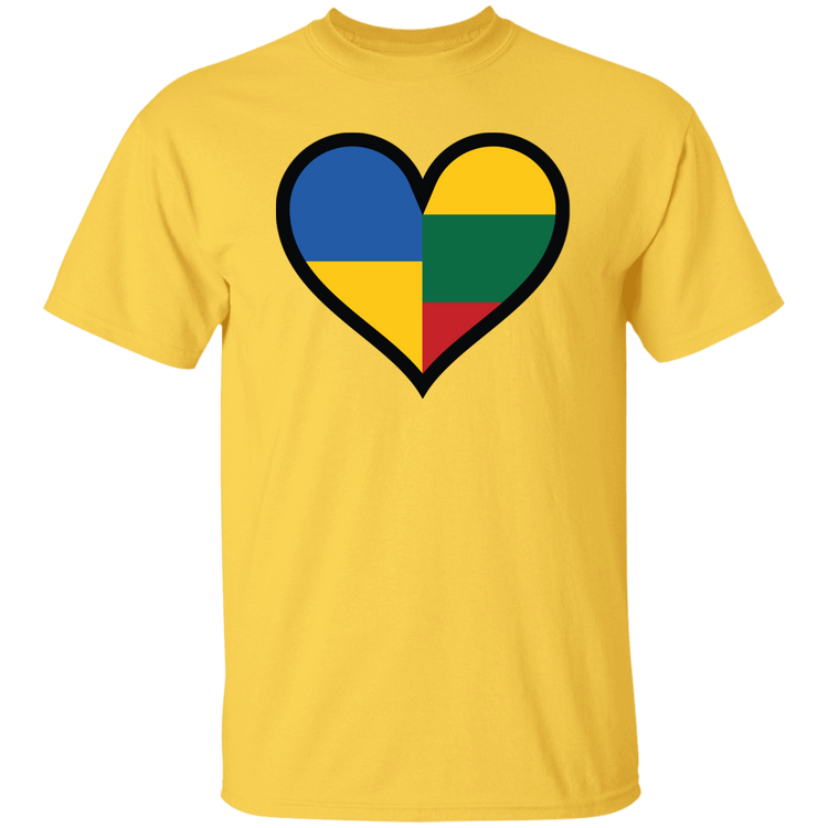 Lithuania Ukraine Heart - Men's Classic Short Sleeve T-Shirt
