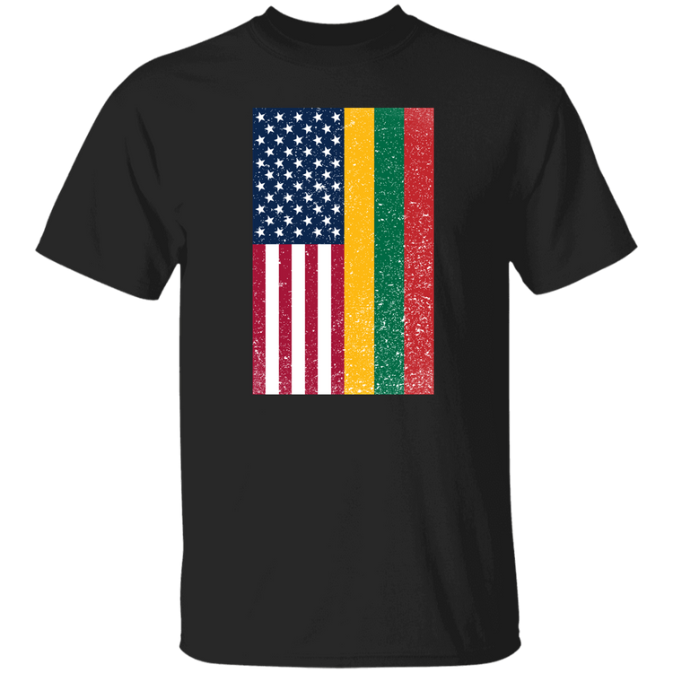 USA Lithuania Flag - Men's Basic Short Sleeve T-Shirt