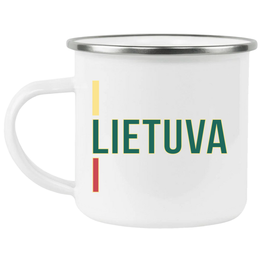 Lietuva - 12 oz. Enamel Camping Mug