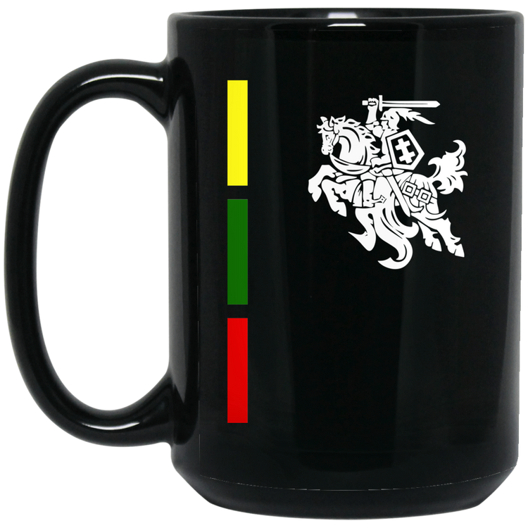Warrior Vytis - 15 oz. Black Ceramic Mug