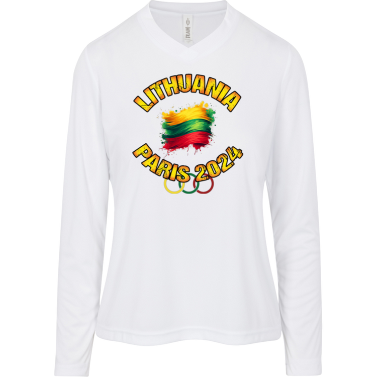 Team Lithuania 2024 Olympics - Women's Long Sleeve Activewear Moisture Wicking Tee