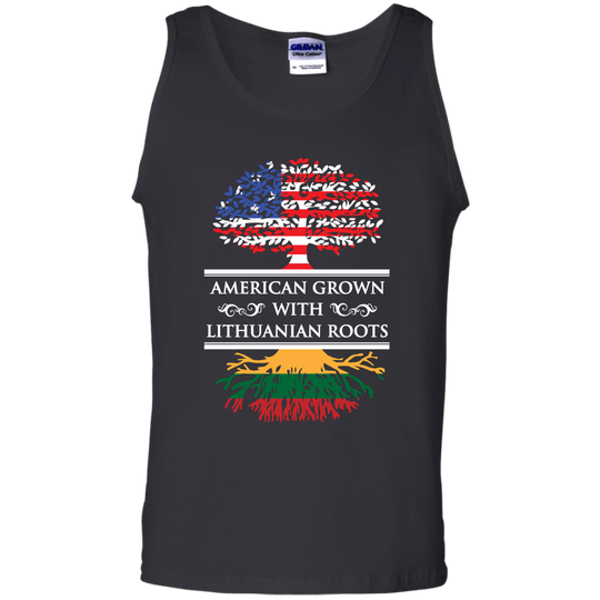 American Grown Lithuanian Roots - Men's Basic 100% Cotton Tank Top