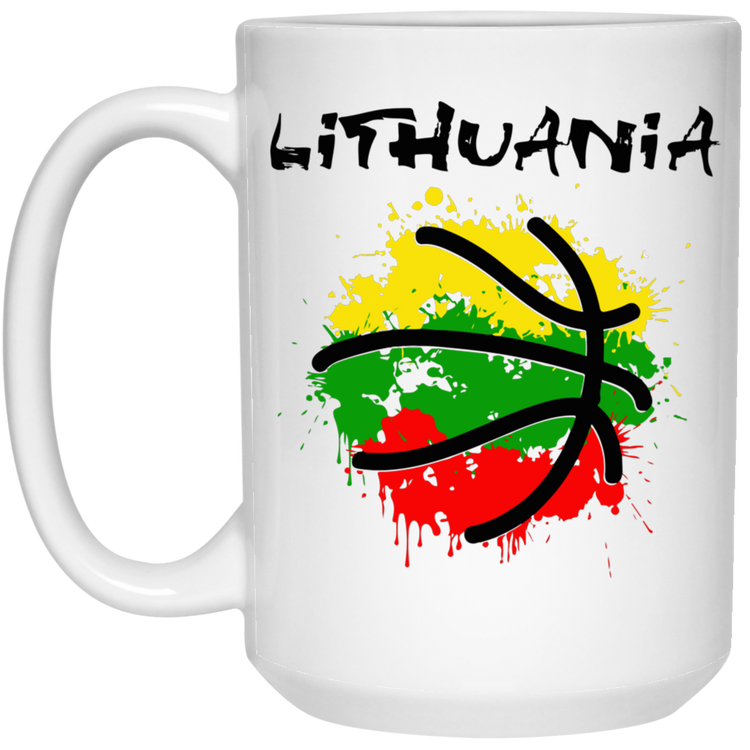 Abstract Lithuania - 15 oz. White Ceramic Mug