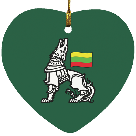 Iron Wolf Lietuva - MDF Heart Ornament