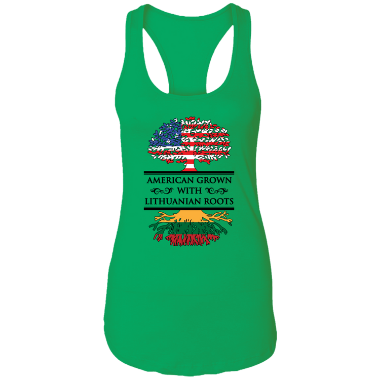 American Grown Lithuanian Roots - Women's Next Level Racerback Tank