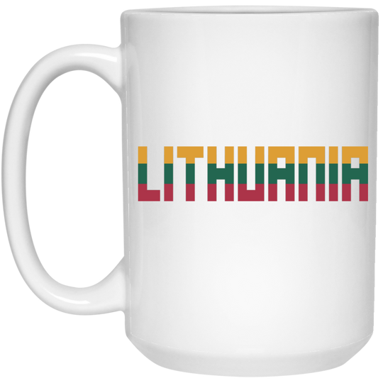 Lithuania - 15 oz. White Ceramic Mug