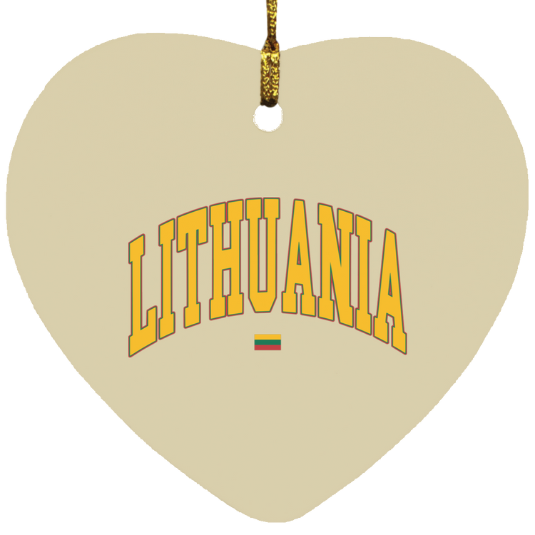 Lithuania - MDF Heart Ornament