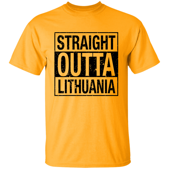 Straight Outta Lithuania - Boys/Girls Youth Basic Short Sleeve T-Shirt