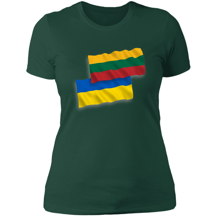 Lithuana Ukraine Flag - Women's Next Level Boyfriend Tee