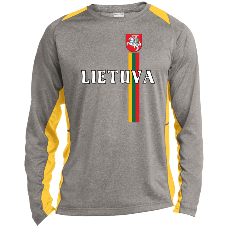 Lietuva Vytis - Men's Long Sleeve Colorblock Activewear Performance T