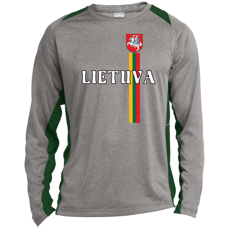 Lietuva Vytis - Men's Long Sleeve Colorblock Activewear Performance T