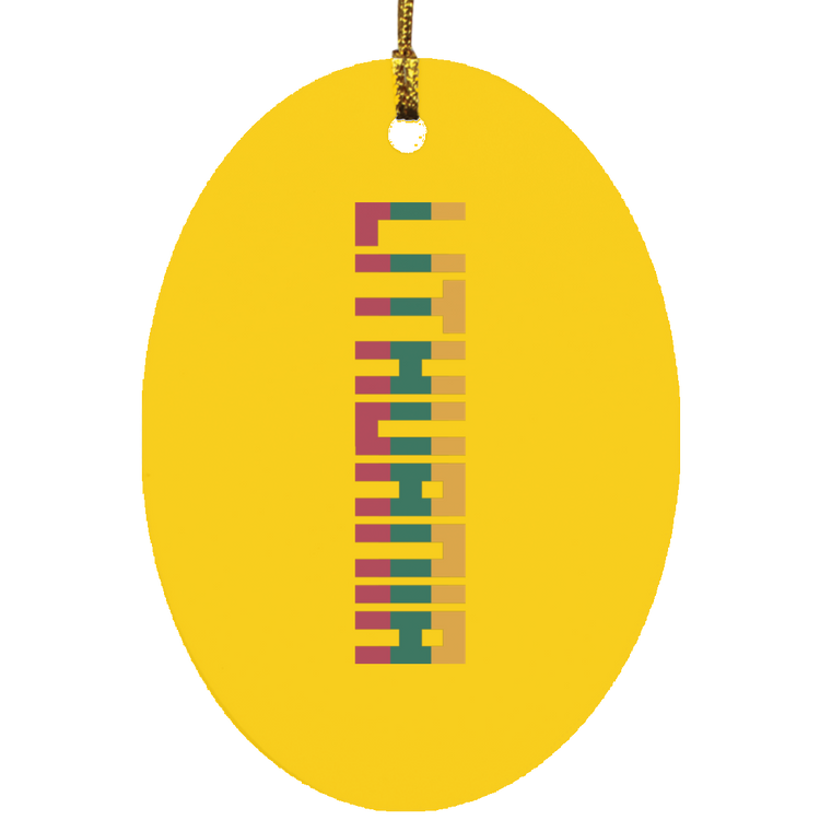 Lithuania - MDF Oval Ornament