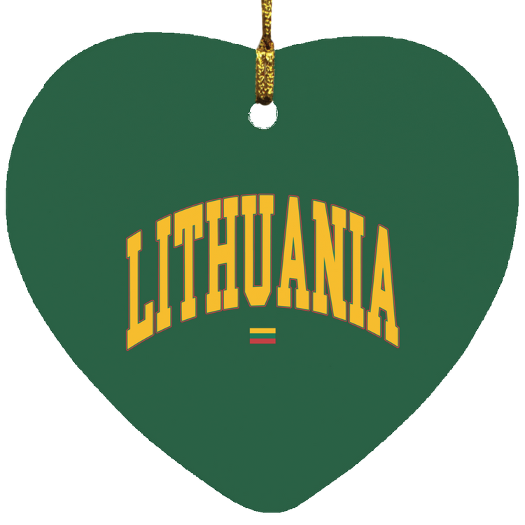 Lithuania - MDF Heart Ornament