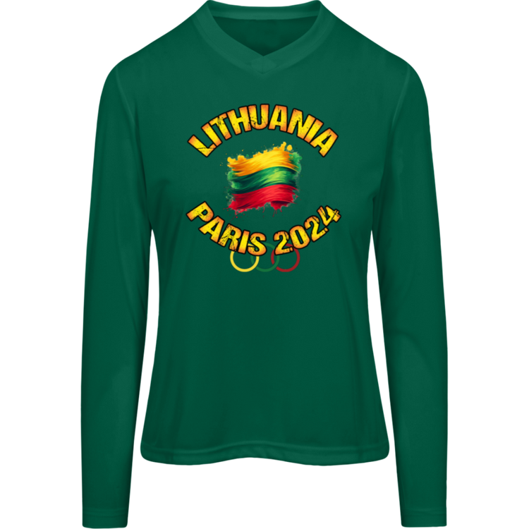 Team Lithuania 2024 Olympics - Women's Long Sleeve Activewear Moisture Wicking Tee