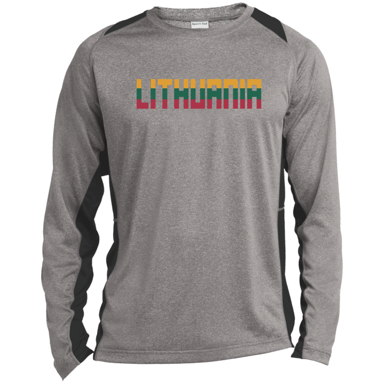 Lithuania - Men's Long Sleeve Colorblock Activewear Performance T