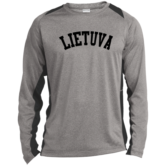 Lietuva - Men's Long Sleeve Colorblock Activewear Performance T