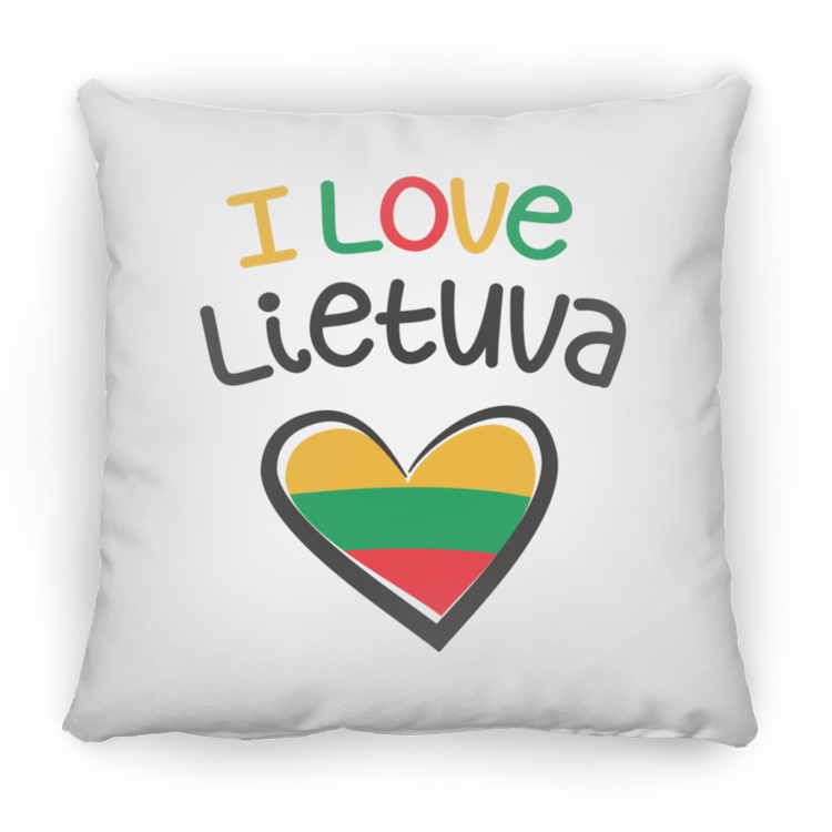 I Love Lietuva - Large Square Pillow