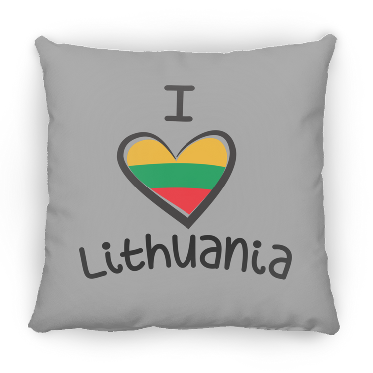 I Love Lithuania - Small Square Pillow