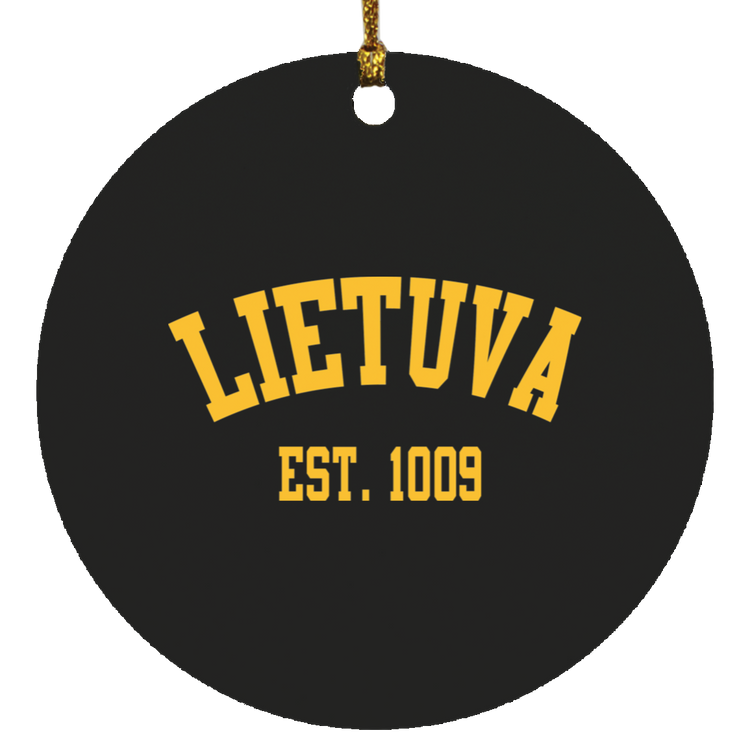 Lietuva Est. 1009 - MDF Circle Ornament