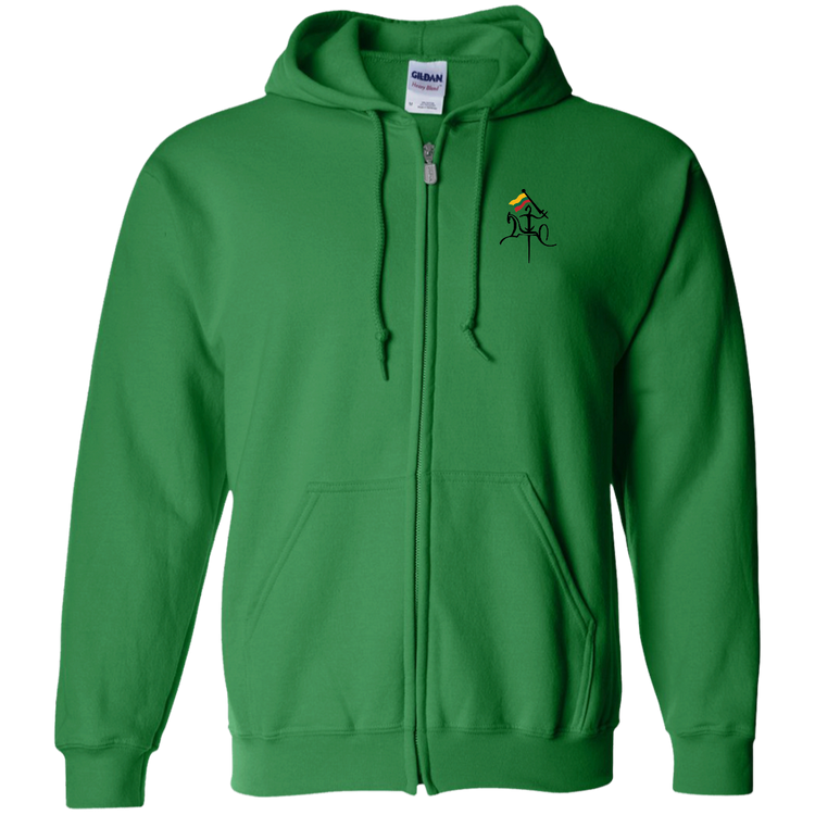 Vytis With Lithuanian Flag - Men's Basic Full-Zip Hoodie