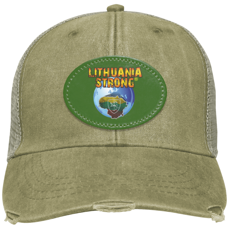 Lithuania Strong - Distressed Ollie Cap - Oval Patch