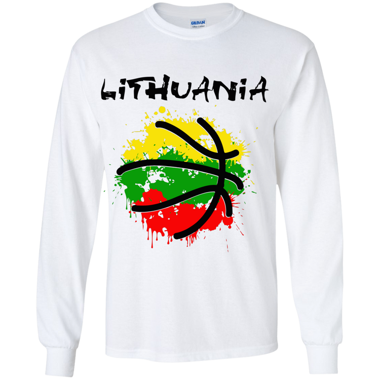 Abstract Lithuania - Boys Youth Basic Long Sleeve T-Shirt