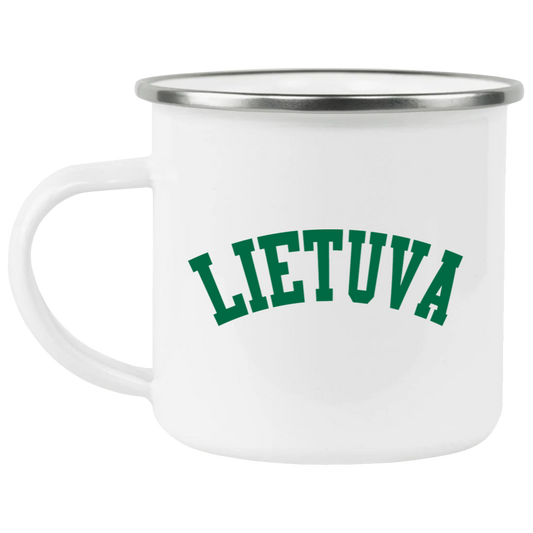 Lietuva - 12 oz. Enamel Camping Mug